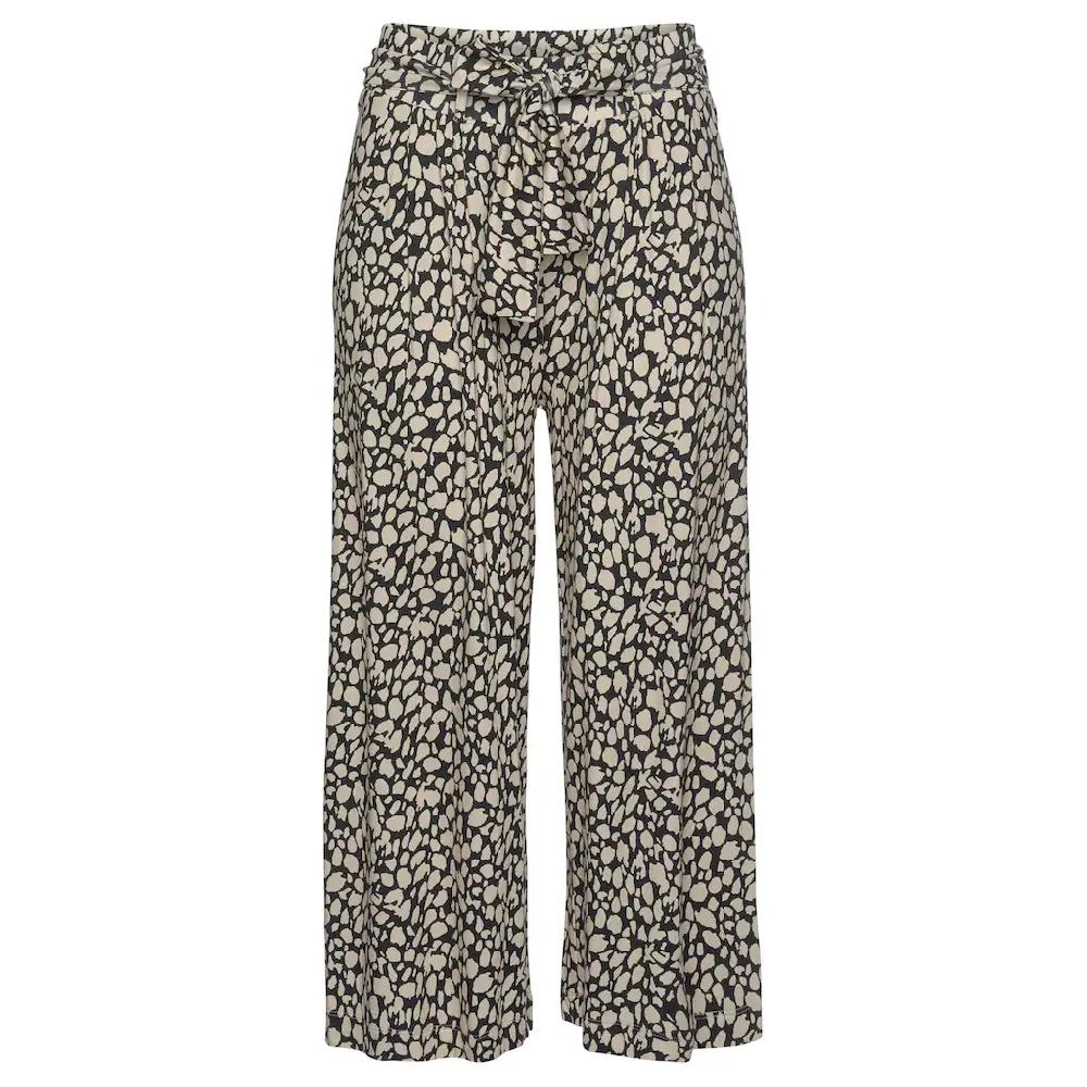 LASCANA Culotte (mit Bindegürtel) und Alloverdruck 7/8-Länge elastischer Bund Sommerhose Letzte 2 Tage