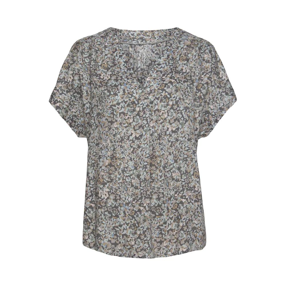 Vivance Kurzarmbluse mit Blümchendruck und V-Ausschnitt Blusenshirt Damenbluse Bis zu 60% Rabatt
