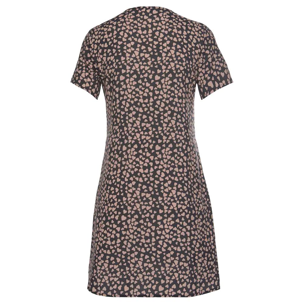 LASCANA Blusenkleid mit Herzchenprint lockeres T-Shirtkleid Sommerkleid Strandkleid Vierteljährliche Förderung