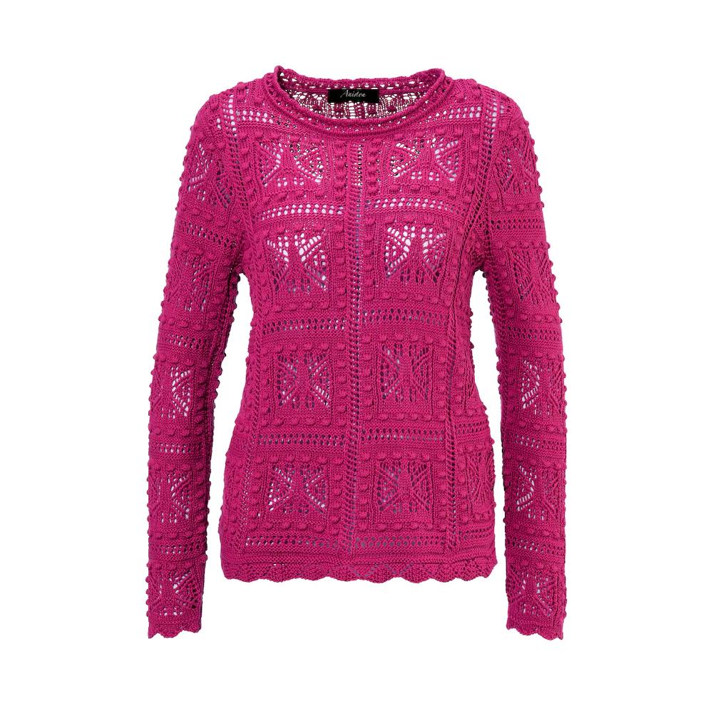 Aniston CASUAL Strickpullover im attraktiven Ajour-Muster-Mix - NEUE KOLLEKTION 50% Rabatt mit kostenlosem Versand