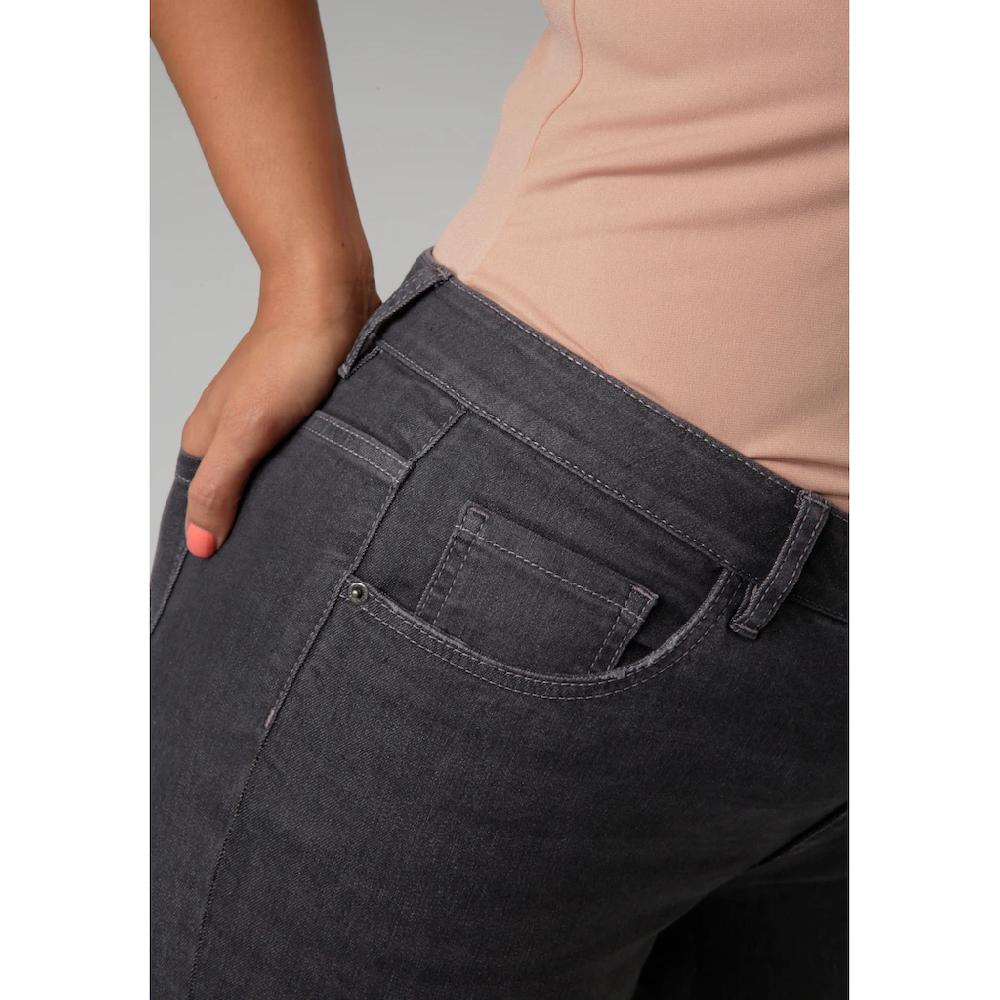Aniston PLUS Straight-Jeans mit leichtem Used-Effekt - NEUE KOLLEKTION 2025