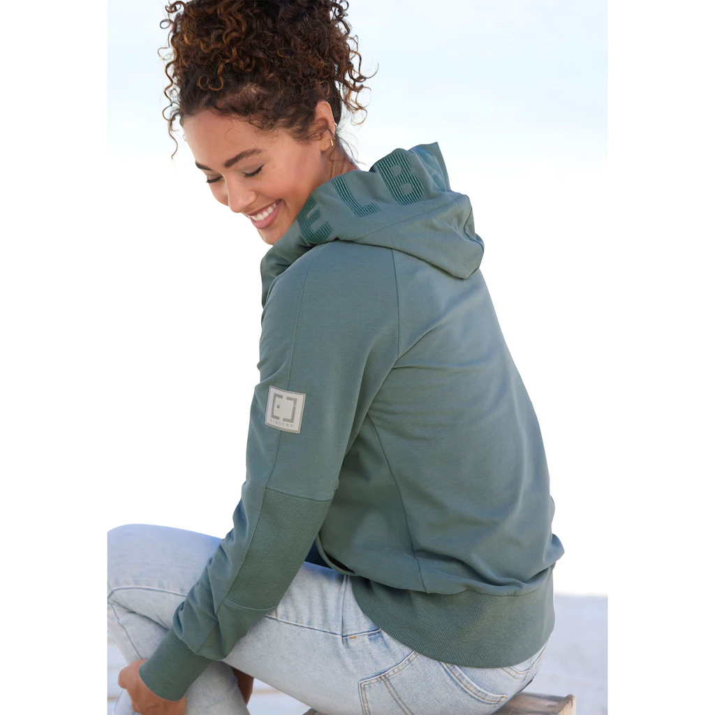 Elbsand Kapuzensweatjacke »Kelda« mit Logo-Stickerei an der Kapuze Basic Verkauf