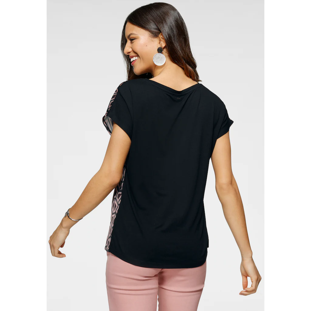 Laura Scott Shirtbluse aus glänzendem Satin Fabrik Onlineshop