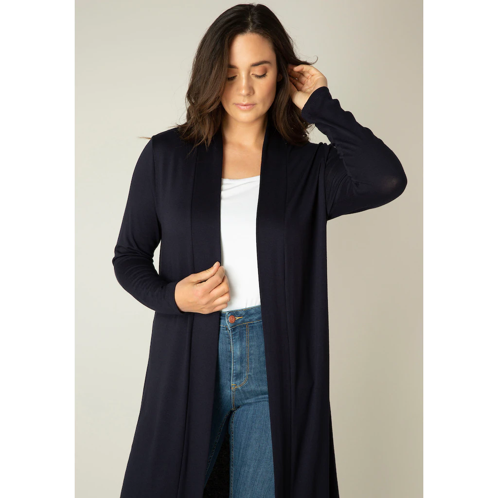 Base Level Curvy Longstrickjacke »Ayla Long« Figurumspielende weiche Strickqualität Preisnachlass