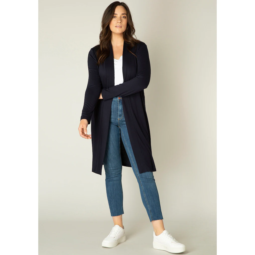 Base Level Curvy Longstrickjacke »Ayla Long« Figurumspielende weiche Strickqualität Preisnachlass