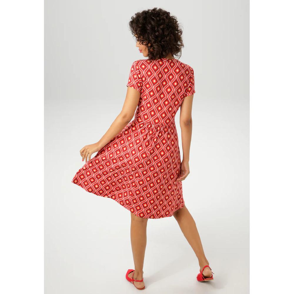 Aniston CASUAL Sommerkleid mit farbharmonischem Retro-Druck - NEUE KOLLEKTION Exklusive Angebote