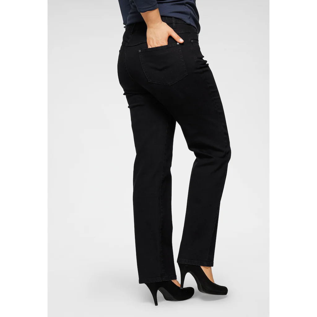 Arizona Straight-Jeans »Curve-Collection« bequeme Passform gerade Beinform hohe Leibhöhe Tiefpreis