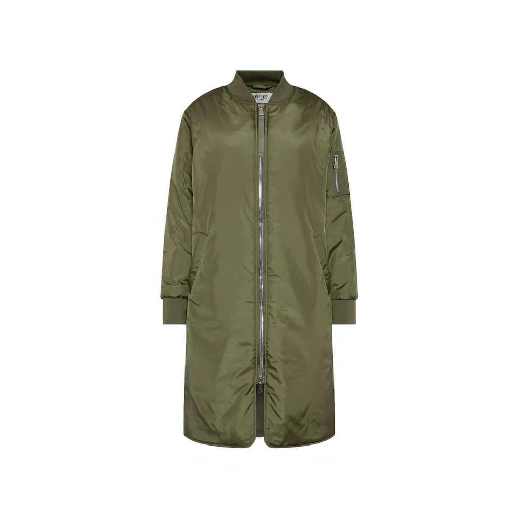 SENSES.THE LABEL Langjacke ohne Kapuze mit Two-Way-Zipper Super Sparpreis