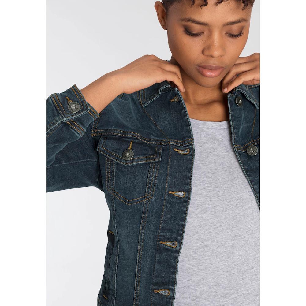 Arizona Jeansjacke aus Baumwollmischung figurbetont in Stretch-Qualität Zeitbegrenzte Promotion