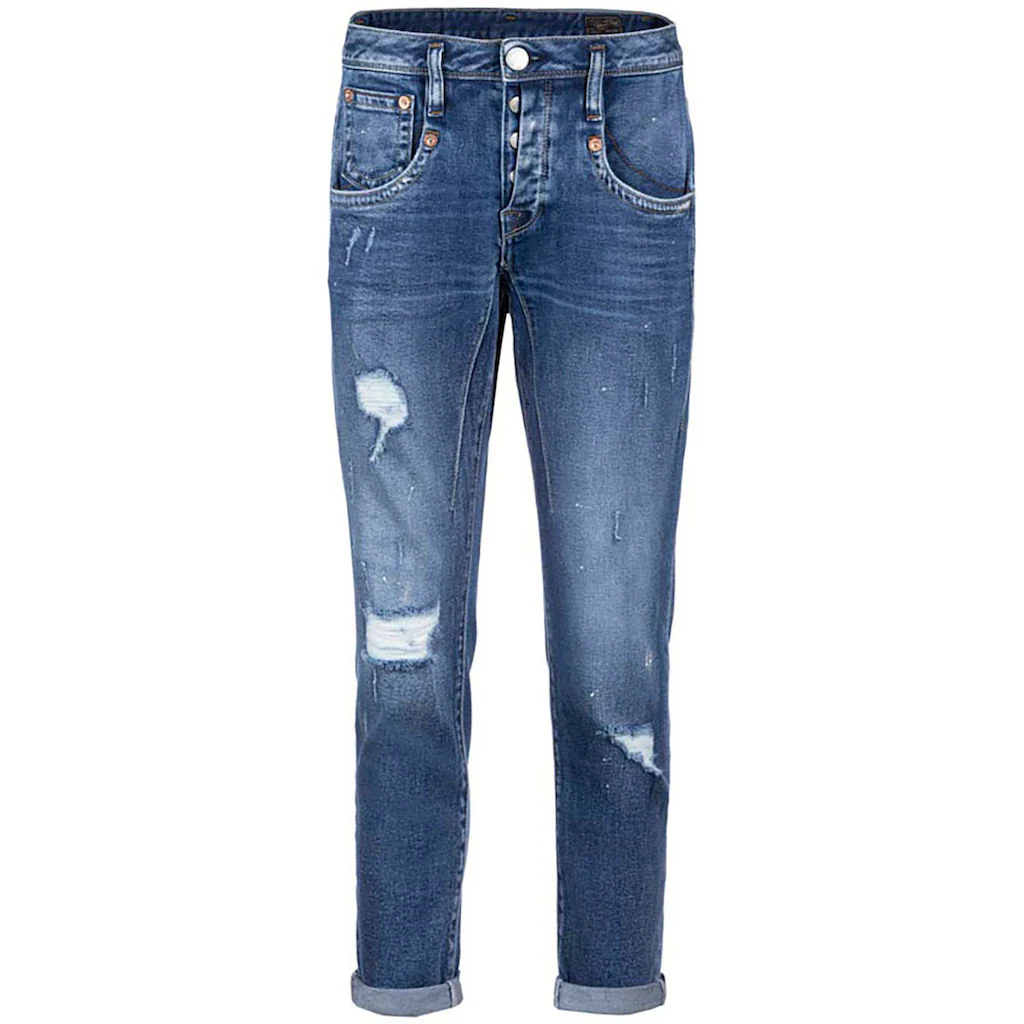 Herrlicher 7/8-Jeans »Shyra Cropped Denim Comfort« mit halb verdeckter Knopfleiste Bis zu 50% Rabatt