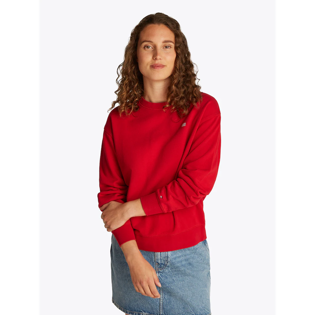 Tommy Hilfiger Sweatshirt »REG CONTRAST FLAG SWEATSHIRT« mit Logo-Flag Vierteljährliche Förderung