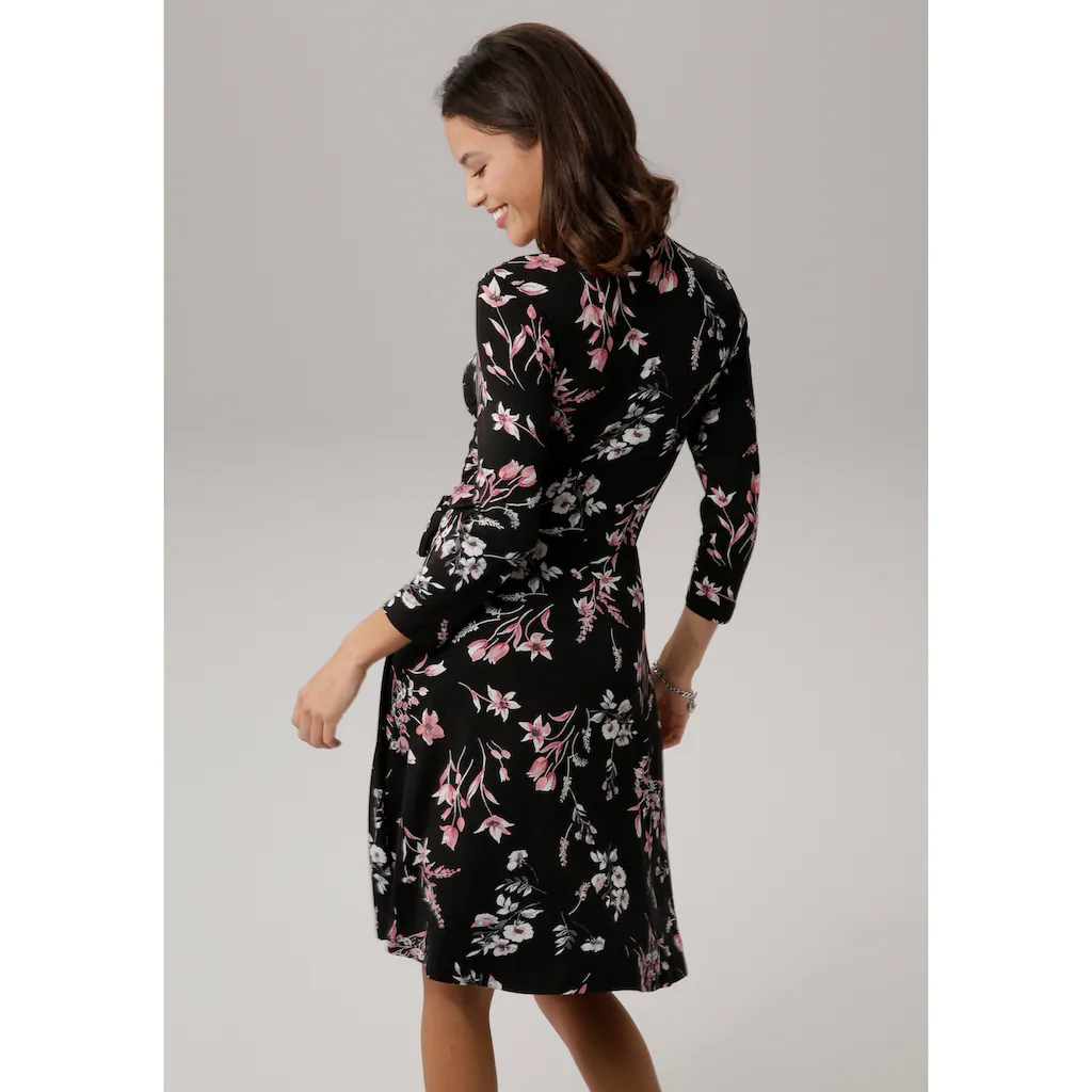Laura Scott Jerseykleid figurbetonter Schnitt geblümtes Design aus Single Jersey 50% Rabatt für begrenzte Zeit