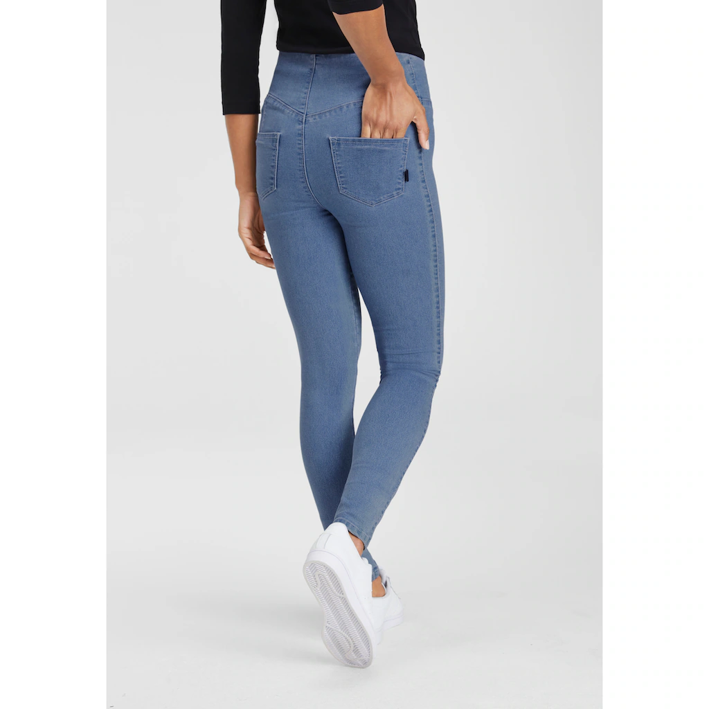 Arizona Jeansjeggings extra-eng geschnittene Beinform hohe Leibhöhe Günstiger Verkauf