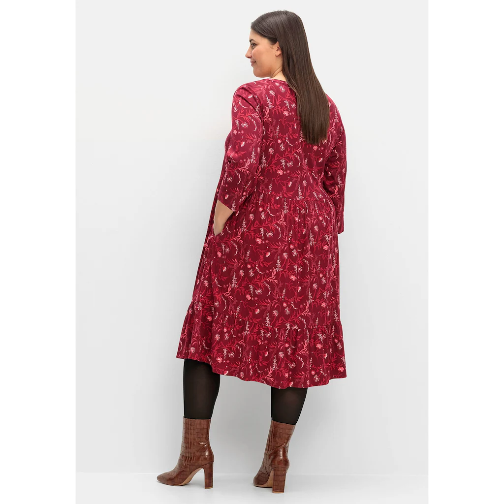 Sheego A-Linien-Kleid »Große Größen« mit 3/4-Ärmeln Fabrik Onlineshop