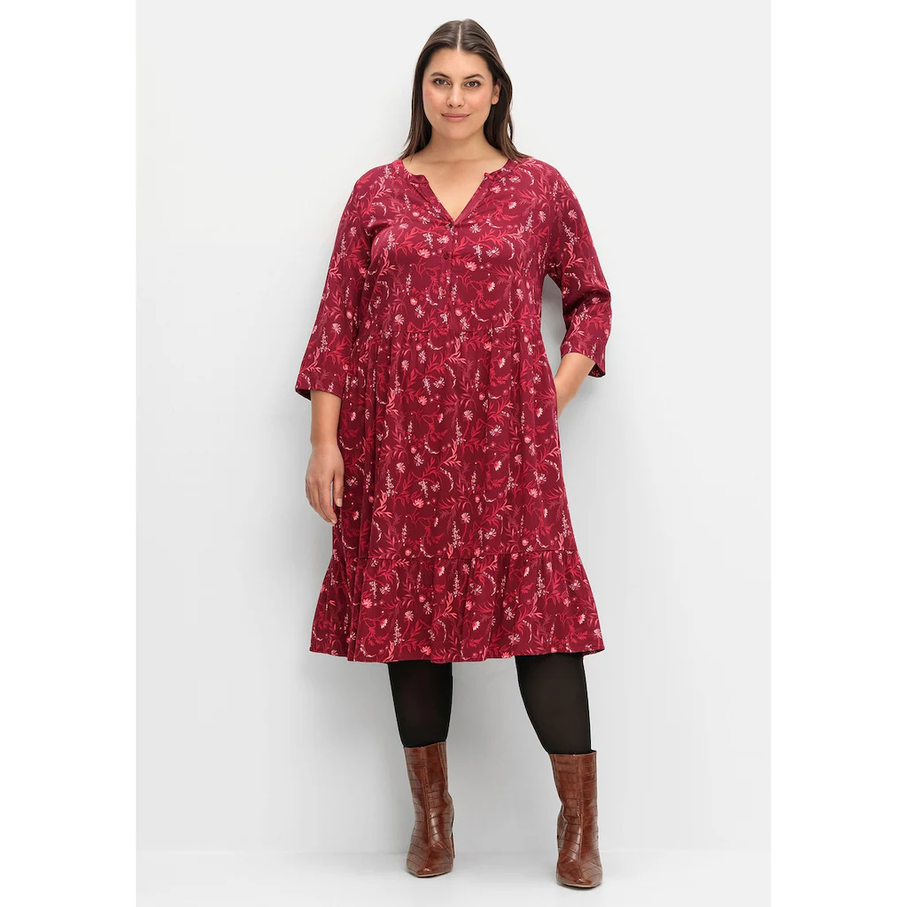 Sheego A-Linien-Kleid »Große Größen« mit 3/4-Ärmeln Fabrik Onlineshop