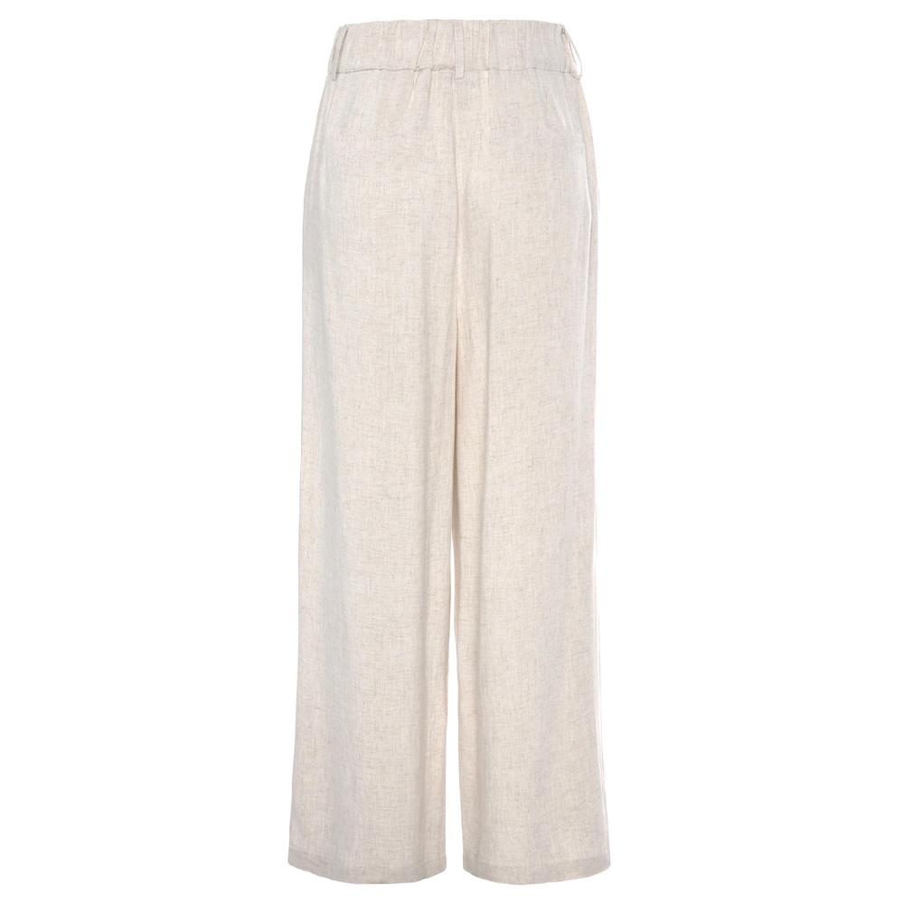 LASCANA Bundfaltenhose mit Taschen und Knopfdetail weites Bein Leinenhose Sommerhose Exklusivangebot
