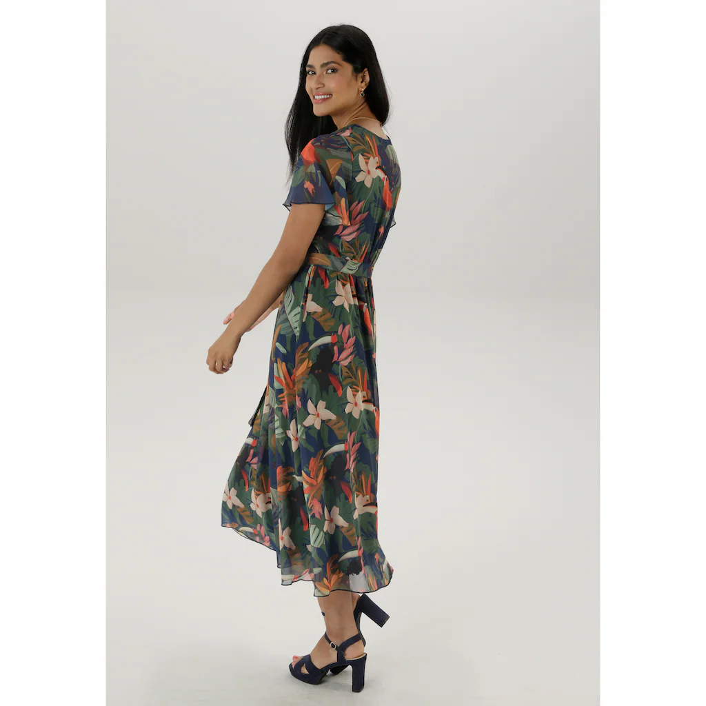 Aniston SELECTED Wickelkleid mit blickdichtem Jerseyfutter - NEUE KOLLEKTION Black Friday