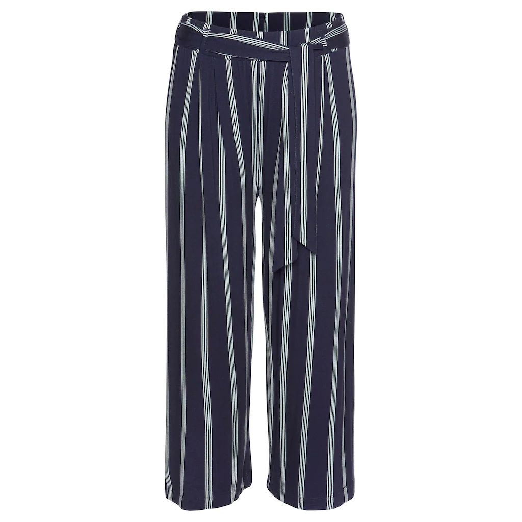 LASCANA Culotte (mit Bindegürtel) in Paperbag-Form luftige Jerseyhose casual Cyber Monday