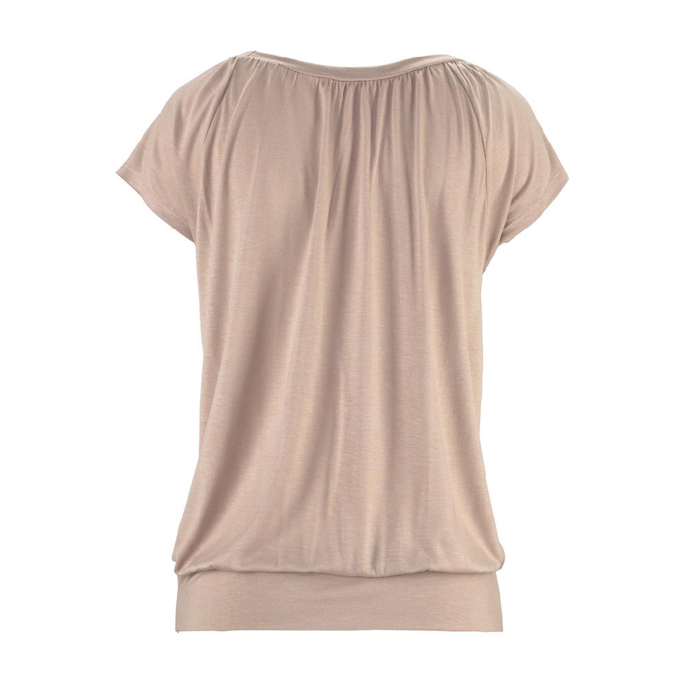 LASCANA V-Shirt mit breitem Gummizugbund T-Shirt mit V-Ausschnitt Basic Weihnachtsangebot