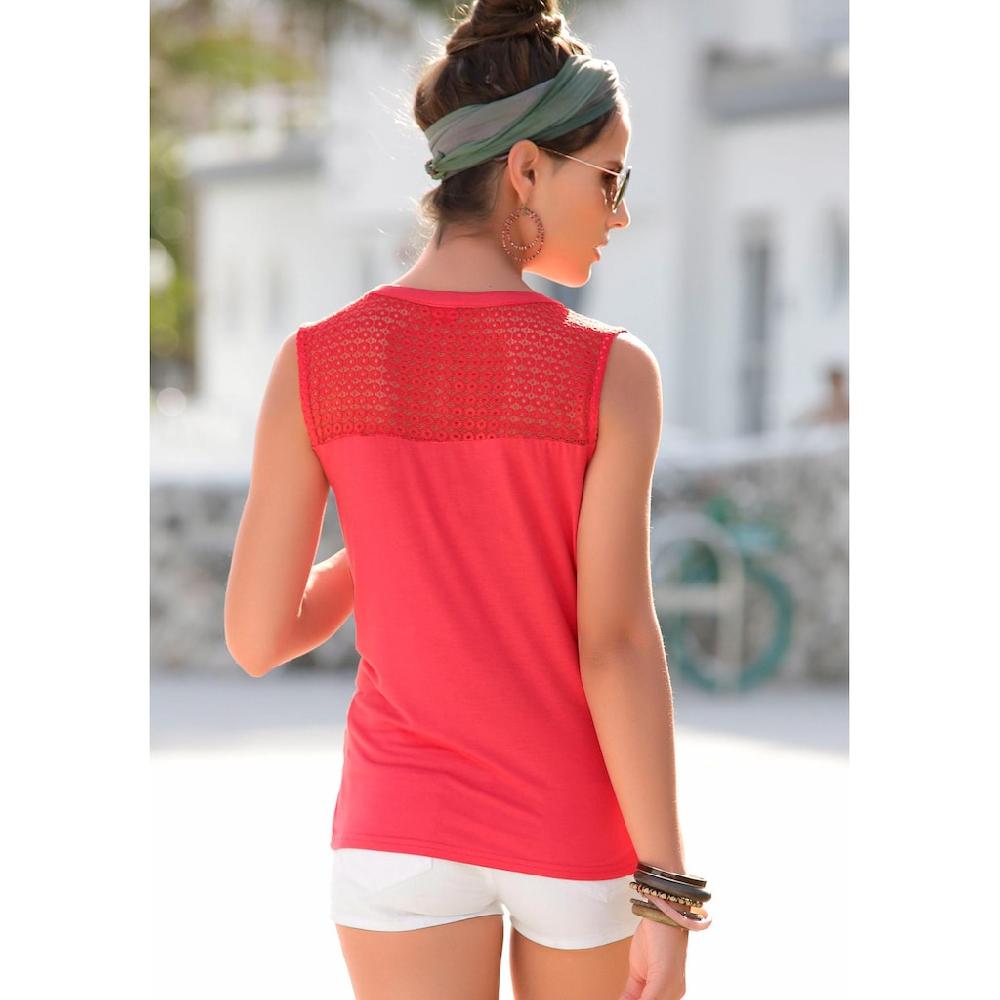 s.Oliver Strandtop mit Spitzeneinsatz Top Angebot