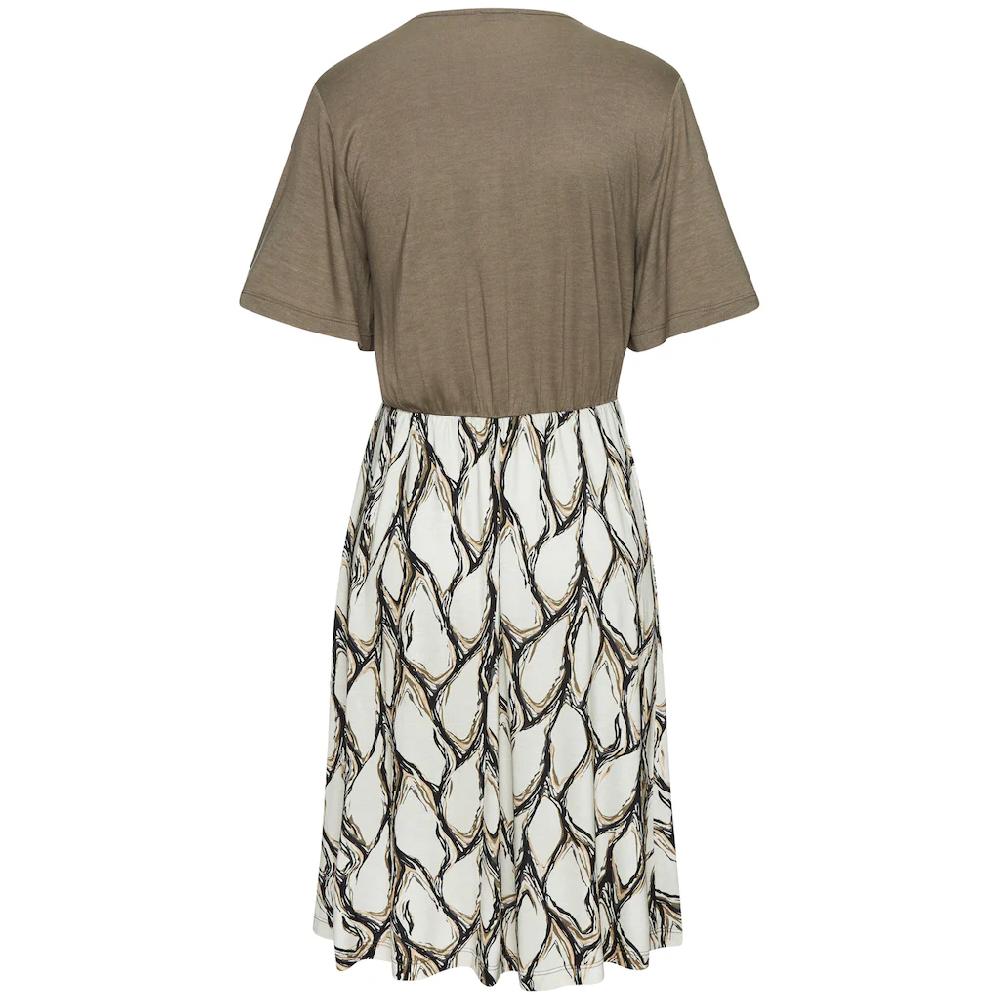 LASCANA Jerseykleid mit Cut-Out Shirtkleid Damen weite Ärmel Alloverprint Blitzangebot