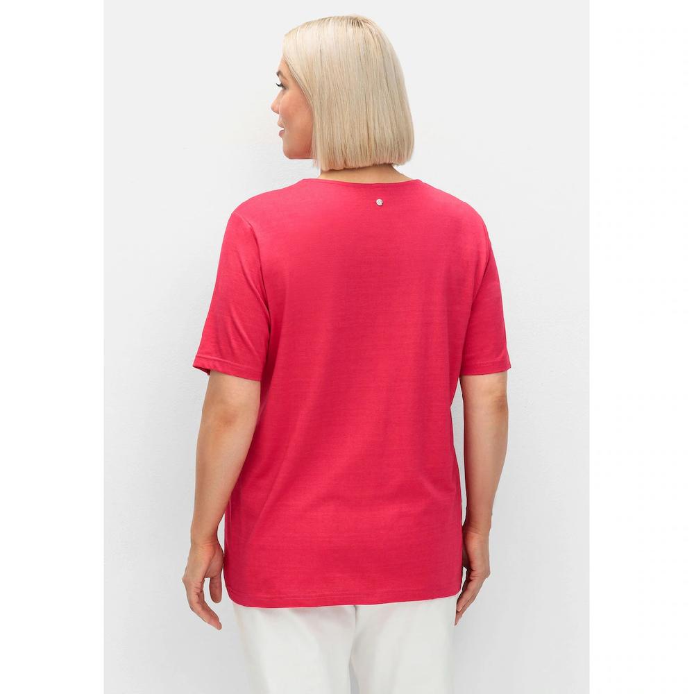 Sheego T-Shirt »Große Größen« mit doppellagigem Vorderteil Kostenlose Rückgabe