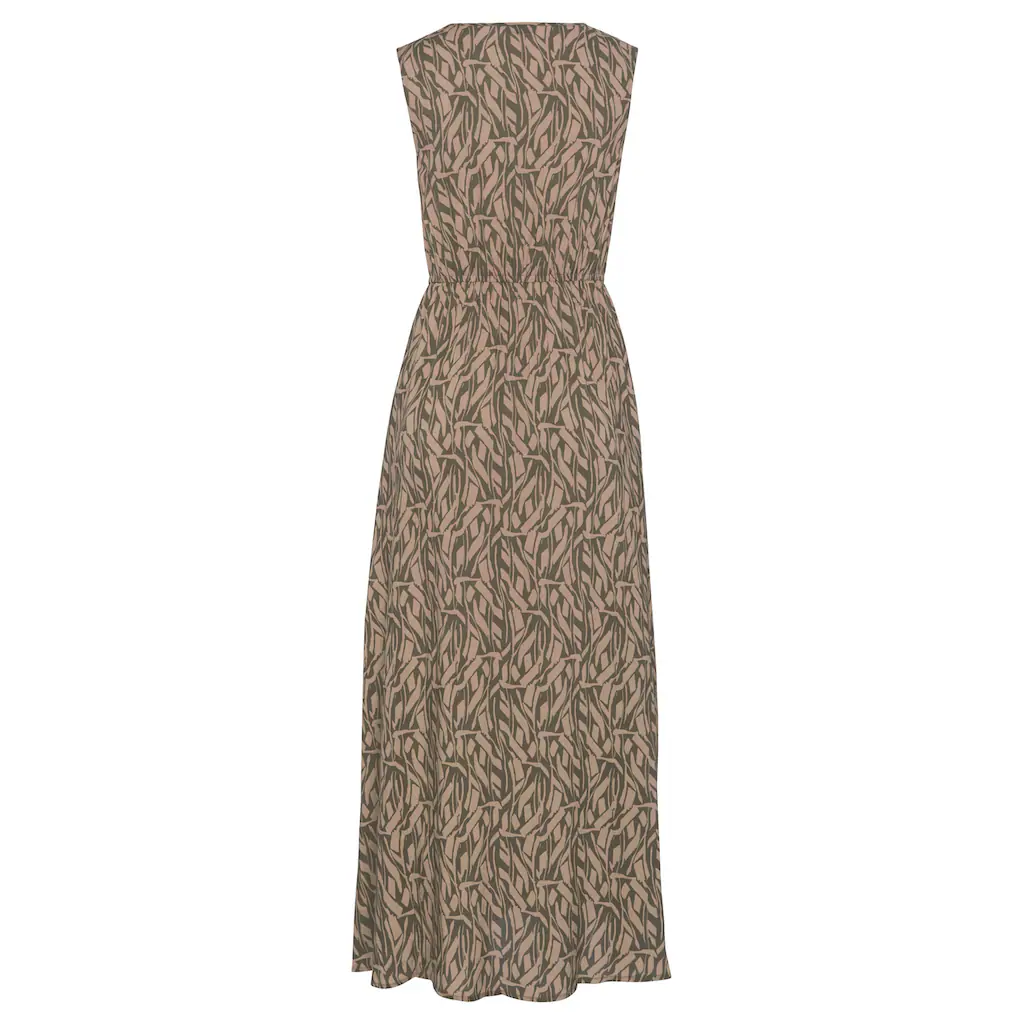 Buffalo Maxikleid im Alloverprint mit V-Ausschnitt und Schlitz Sommerkleid Strandkleid Bis zu 60% Rabatt