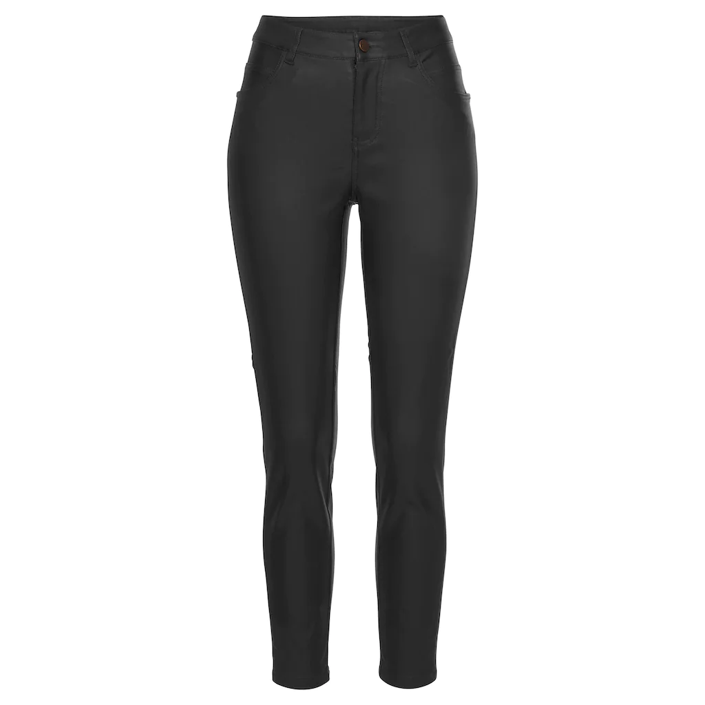 LASCANA Lederimitathose in schmaler Passform figurbetonte Jeggings mit Stretchanteil Nur für heute
