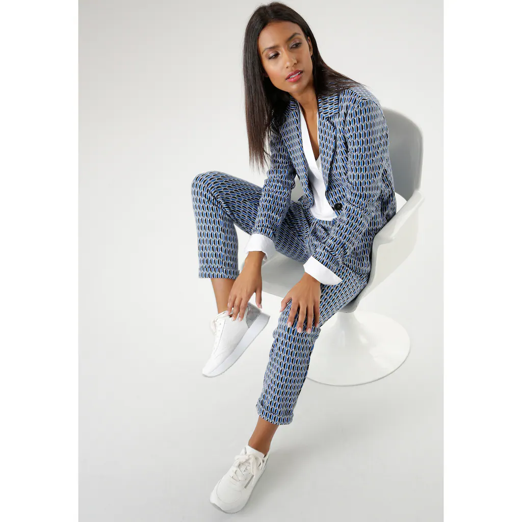 Aniston SELECTED Kurzblazer mit grafischem Allover-Muster Sonderangebot der Fabrik