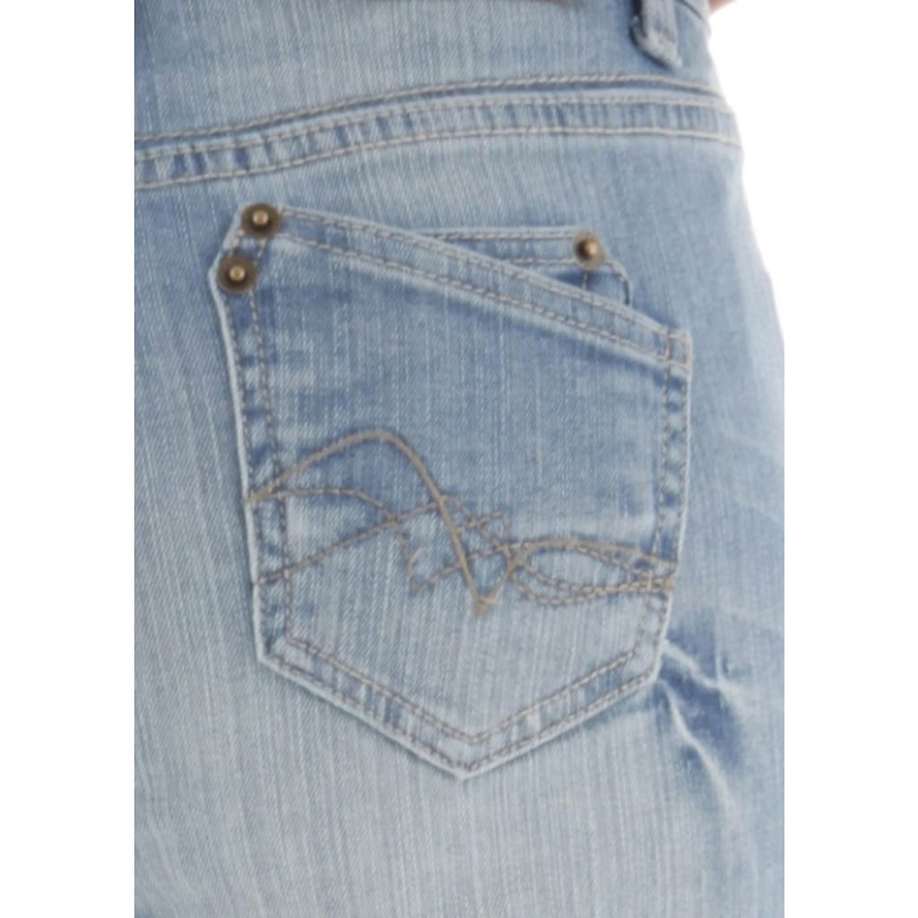 Aniston CASUAL Caprijeans in Used-Waschung Im Verkauf