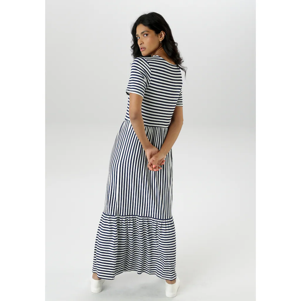 Aniston SELECTED Sommerkleid im gestreiften Design für einen zeitlos schönen Look - NEUE KOLLEKTION Günstiger Verkauf