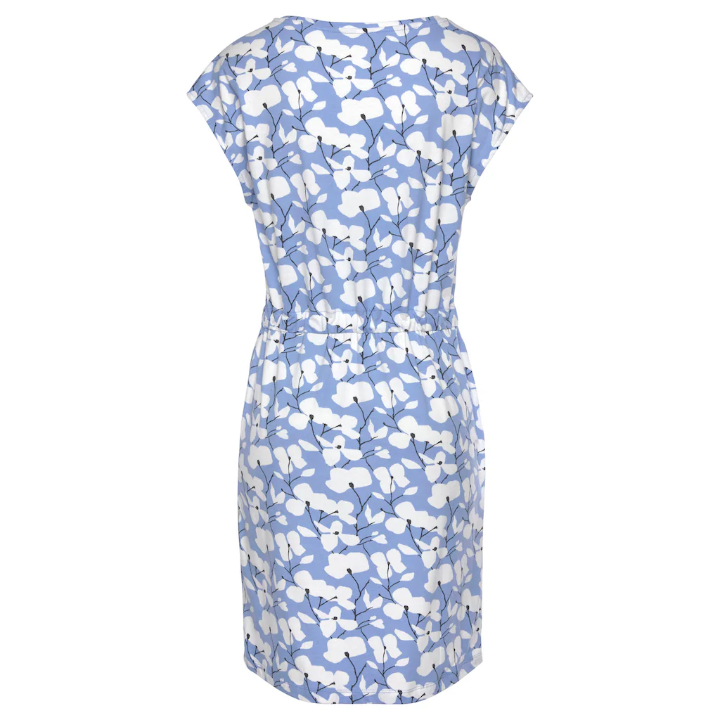 Beachtime Jerseykleid mit Blumenmuster und Taschen Sommerkleid aus Baumwoll-Mix Kostenloser Versand
