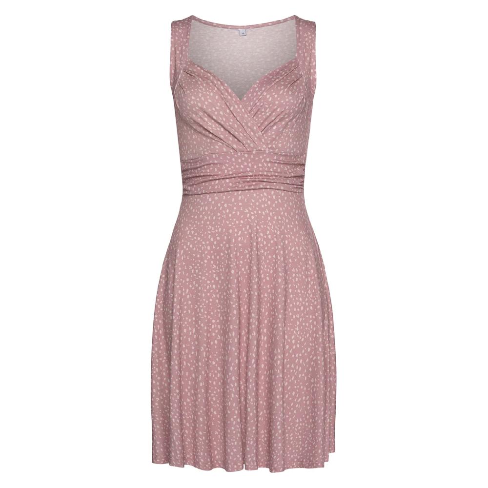 Vivance Jerseykleid mit Alloverdruck in Wickeloptik Sommerkleid Strandkleid Limitierter Zeitrabatt