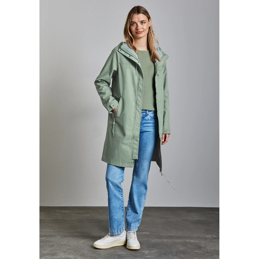 STREET ONE Kurzjacke mit Kapuze wasserabweisend Fabrik Onlineshop