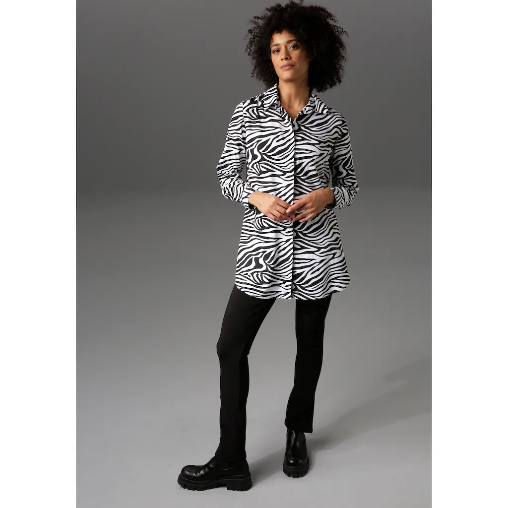 Aniston CASUAL Longbluse im Zebra-Steifen-Look Günstig kaufen
