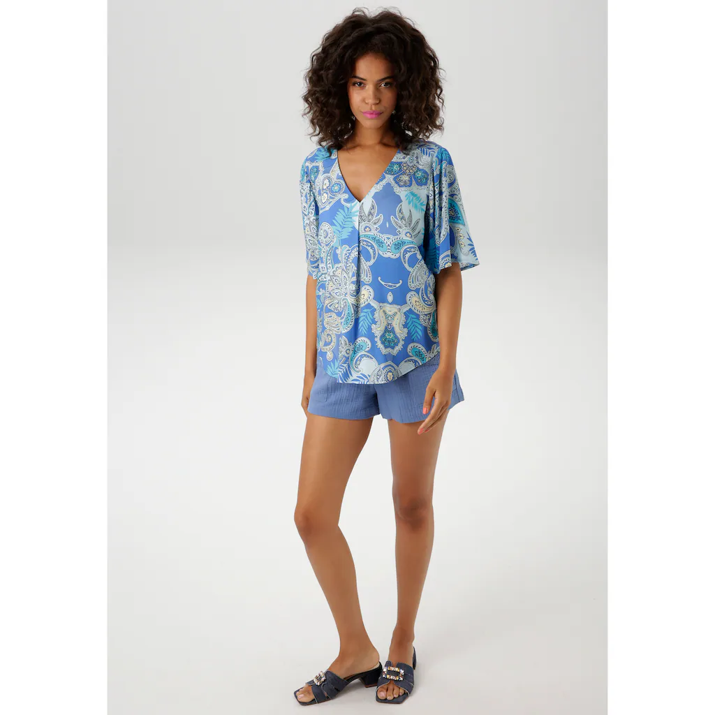 Aniston CASUAL Schlupfbluse mit großflächigem Paisley-Muster - NEUE KOLLEKTION Preisnachlass