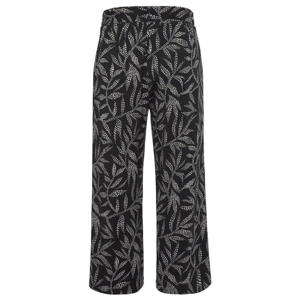 LASCANA Culotte (mit Bindegürtel) mit Blätterdruck luftige Sommerhose in 7/8-Länge Strandhose Osterangebot