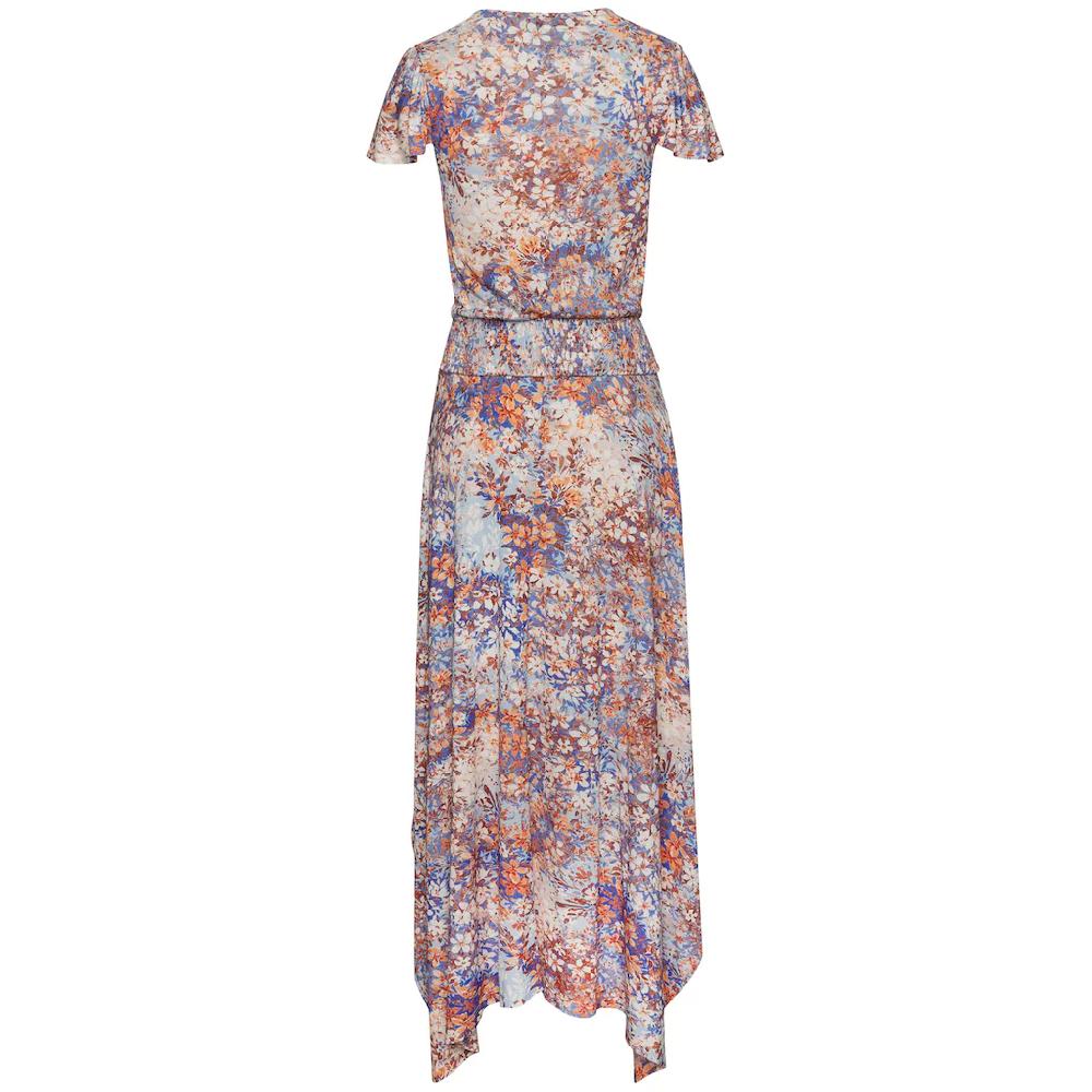 Buffalo Maxikleid mit asymmetrisch fallendem Saum Sommerkleid mit Alloverprint Top Angebot