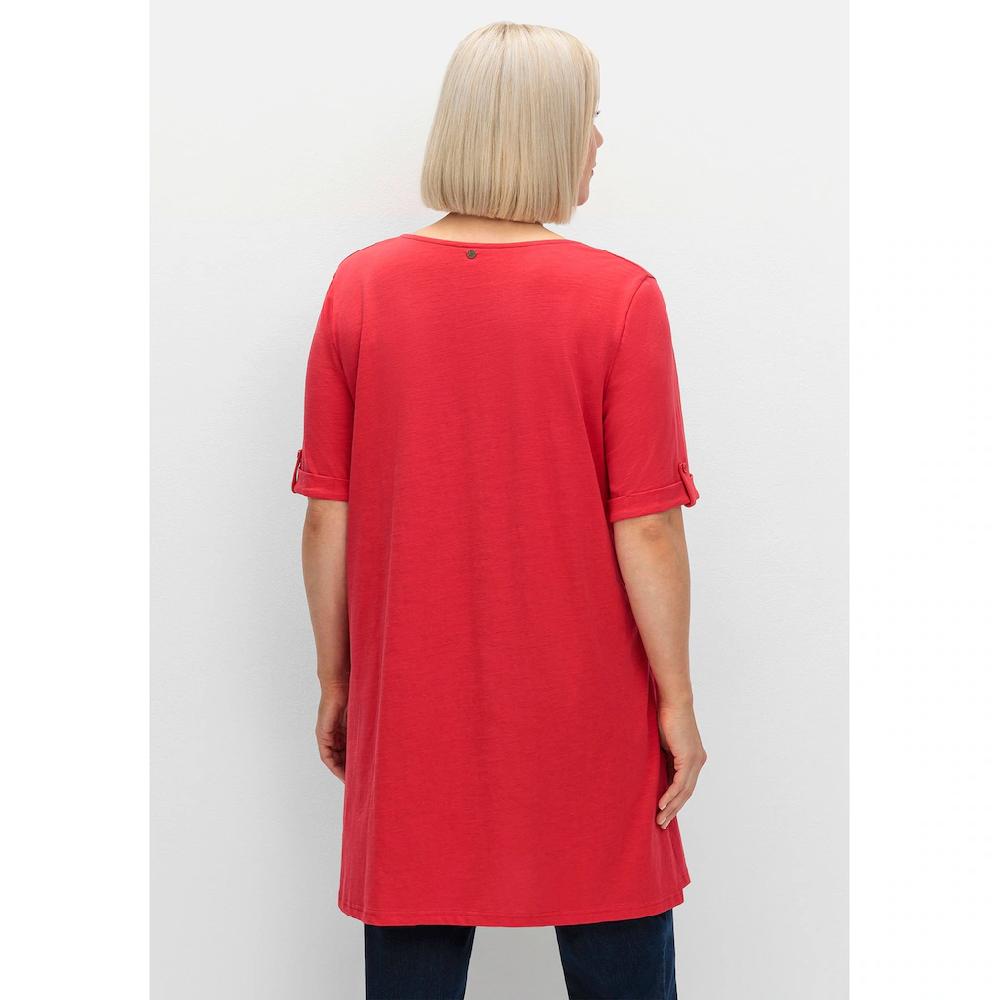 Sheego Longshirt »Große Größen« mit geschlitztem Ausschnitt Online Outlet