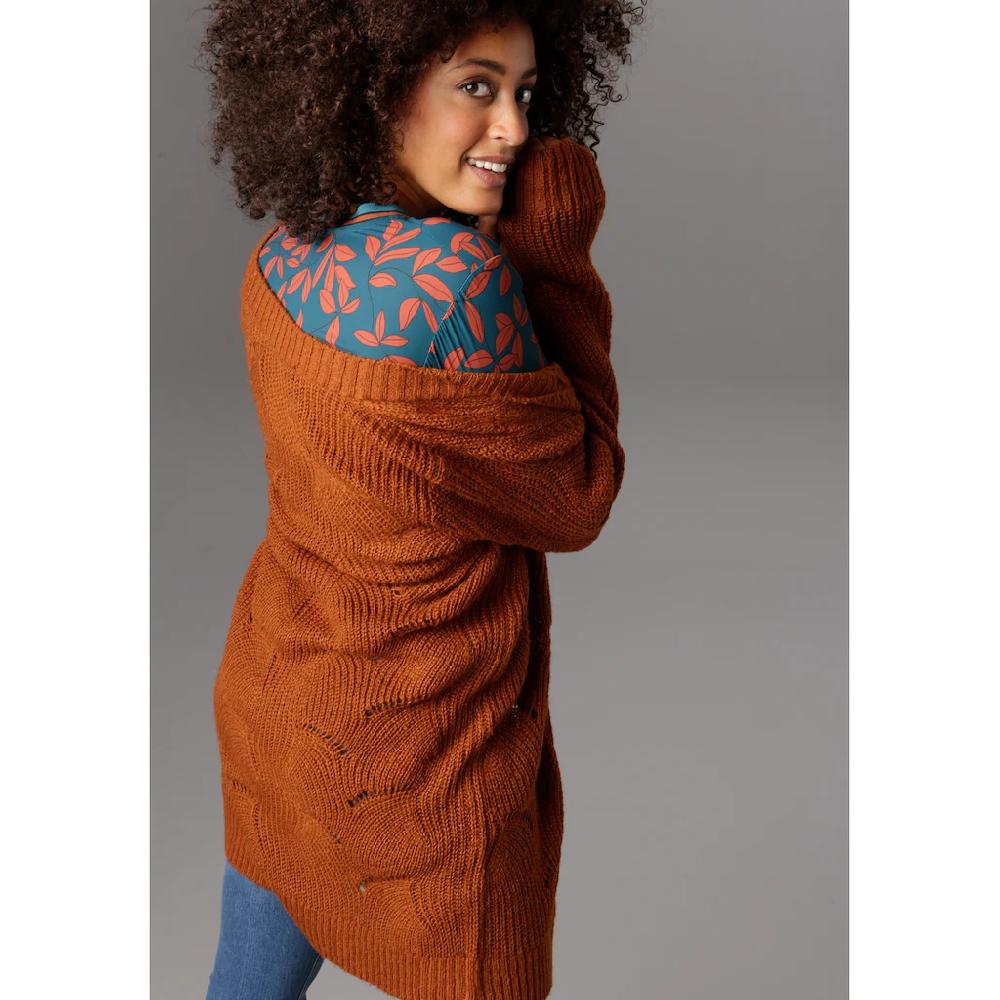 Aniston SELECTED Longstrickjacke mit Lochstrick-Muster Exklusive Angebote