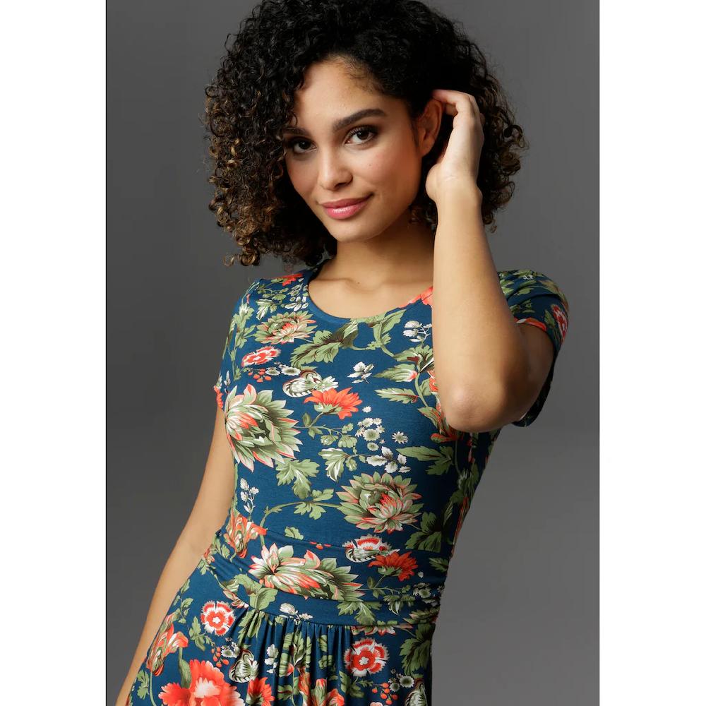 Aniston CASUAL Sommerkleid mit farbenfrohem Blumendruck Neuheiten
