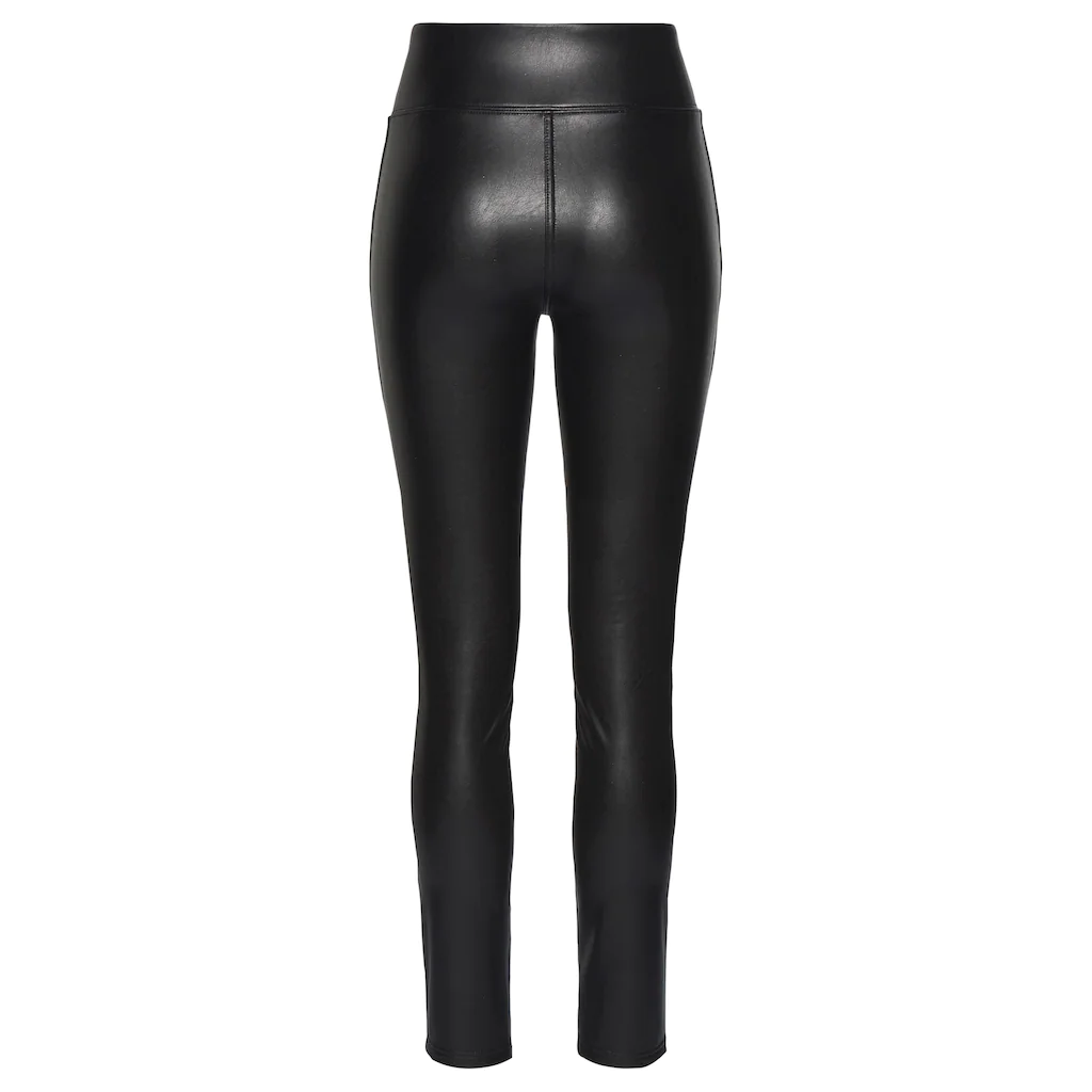 LASCANA Leggings in Lederoptik mit Reißverschlüssen Loungewear Wochenangebot