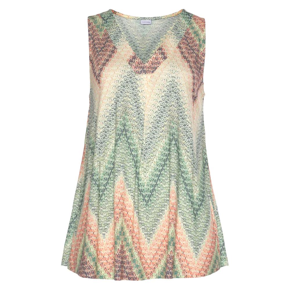 LASCANA Tanktop mit Alloverprint und V-Ausschnitt sommerliches Blusentop Letzte 2 Tage