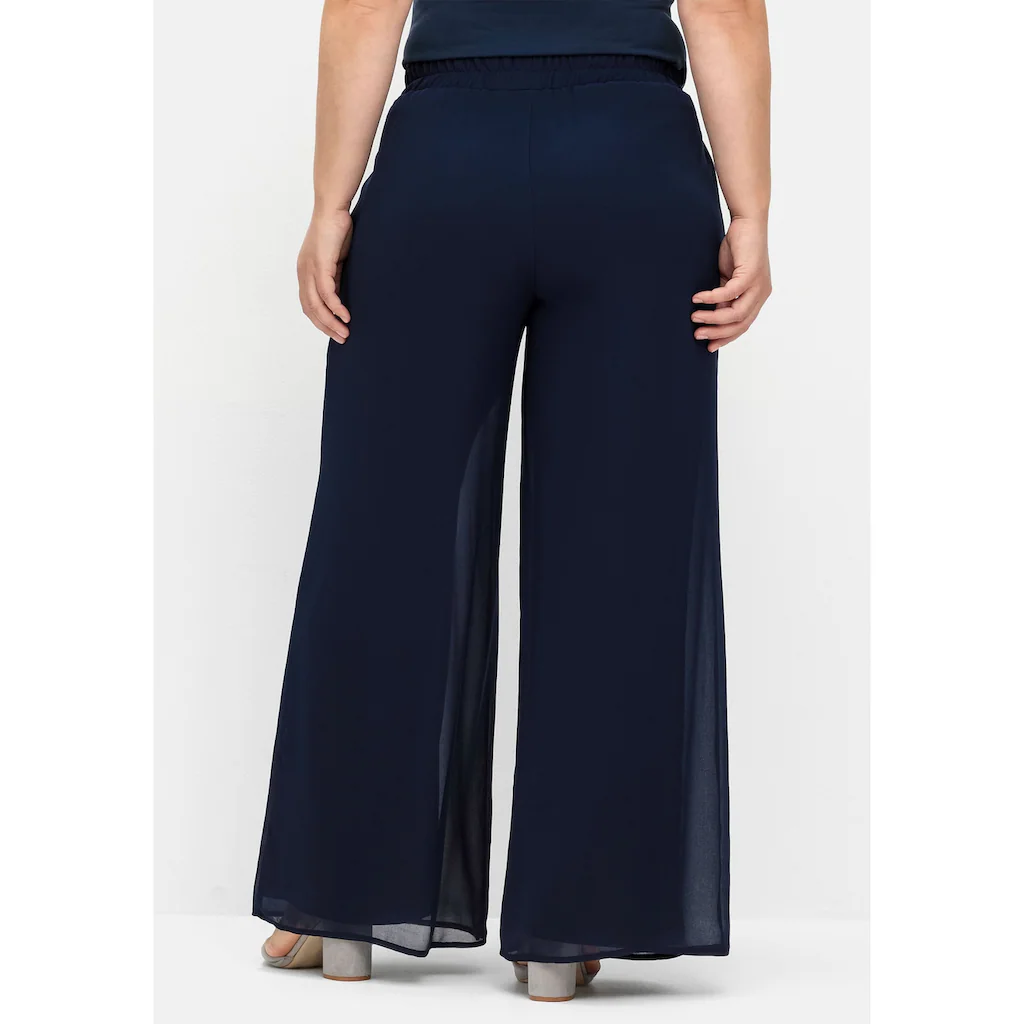 Sheego Schlupfhose »Große Größen« mit Chiffon im Lagenlook gefüttert Vierteljährliche Förderung