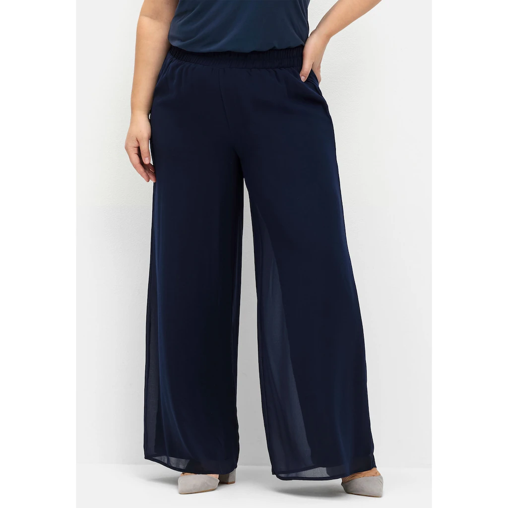 Sheego Schlupfhose »Große Größen« mit Chiffon im Lagenlook gefüttert Vierteljährliche Förderung