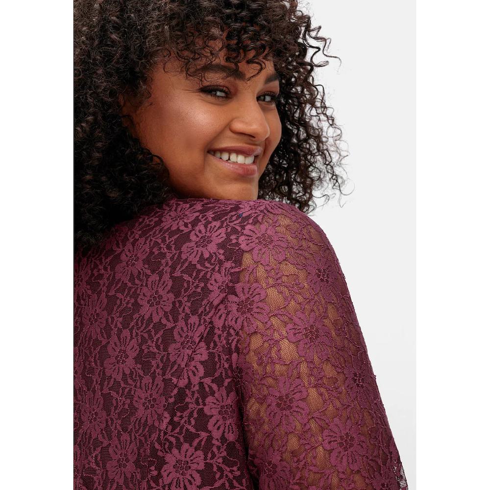 Sheego Abendkleid »Große Größen« mit Spitzenoberteil und Chiffonrock Discount Store für neue Produkte