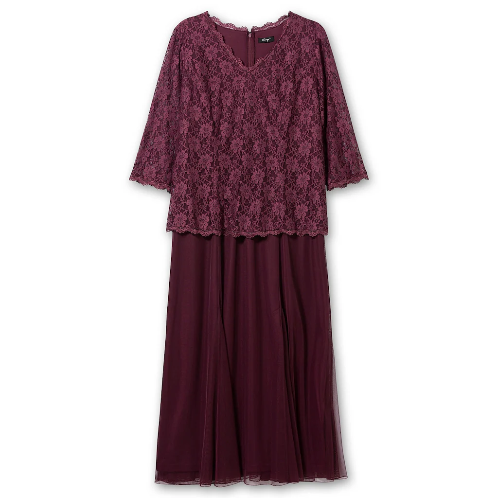 Sheego Abendkleid »Große Größen« mit Spitzenoberteil und Chiffonrock Discount Store für neue Produkte