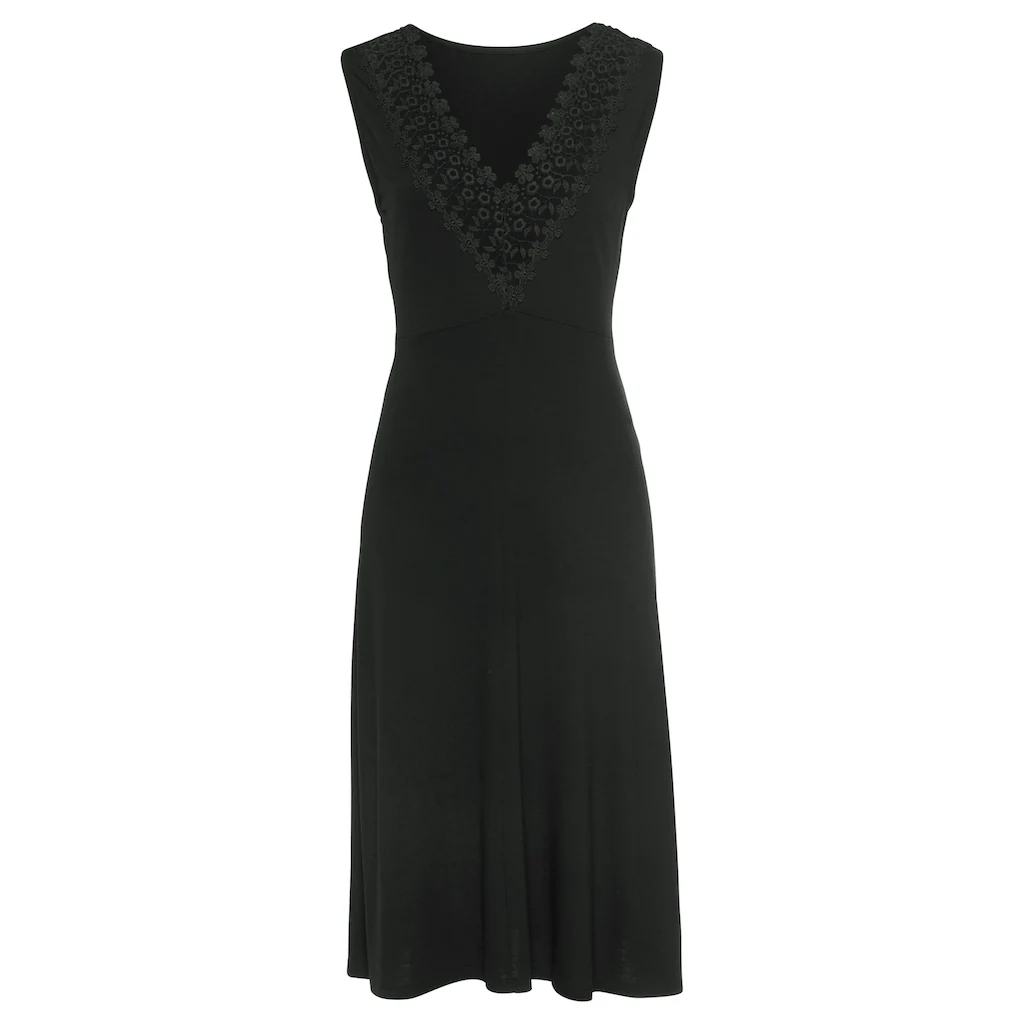 LASCANA Jerseykleid mit Spitzeneinsatz im Rücken ärmellos elegant casual Riesige Rabatte