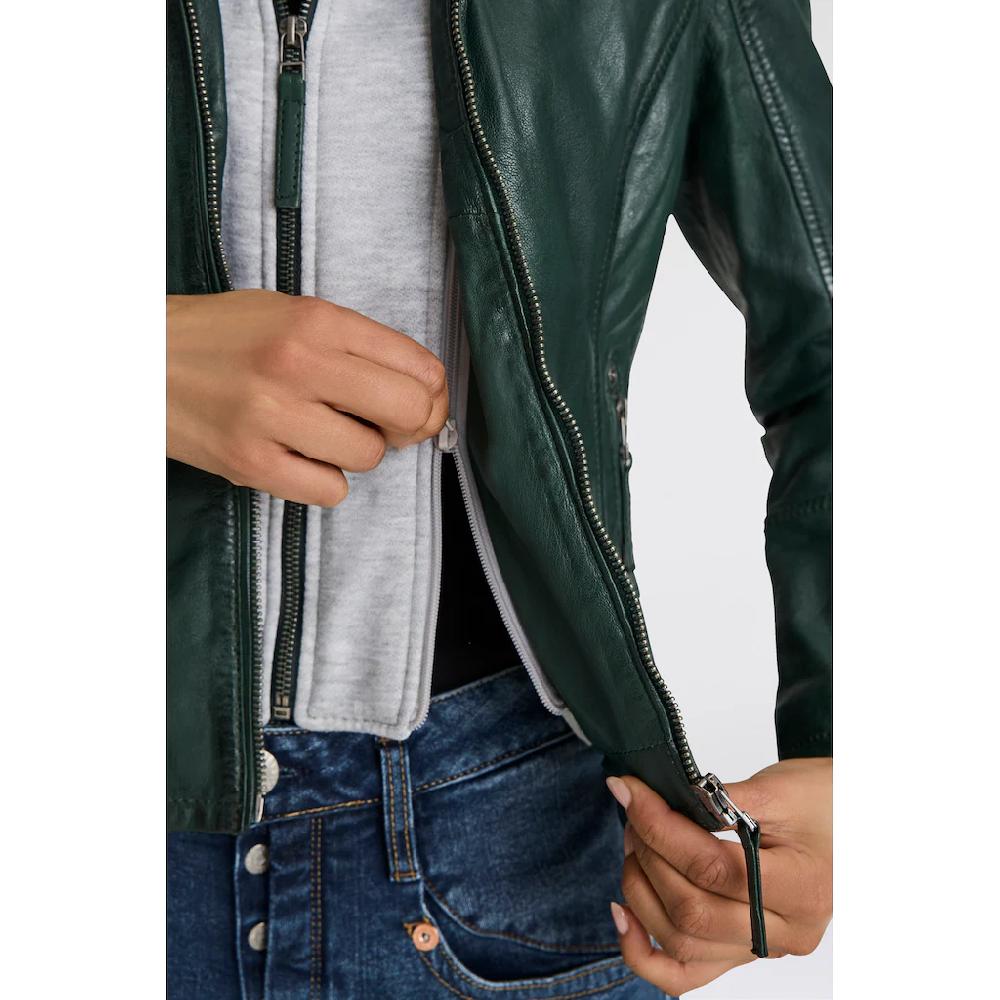 Mauritius Lederjacke »Nola LEGV« mit Kapuze mit abnehmbarer Jersey-Kapuze 50% Rabatt mit kostenlosem Versand