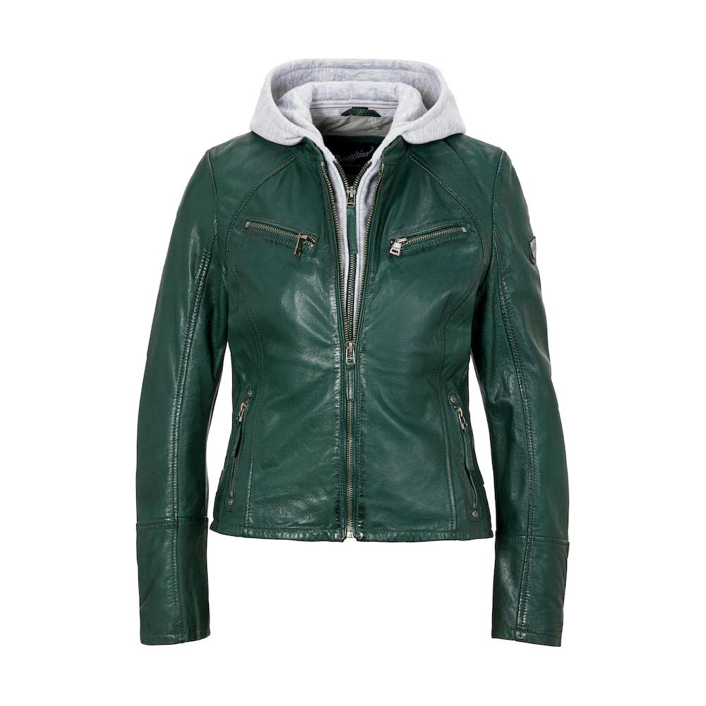 Mauritius Lederjacke »Nola LEGV« mit Kapuze mit abnehmbarer Jersey-Kapuze 50% Rabatt mit kostenlosem Versand